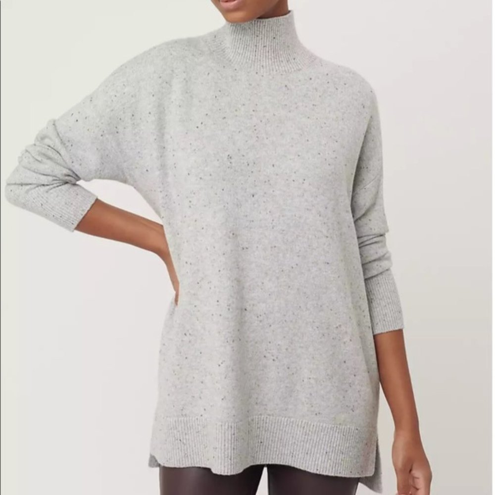 Loft Flecked Hi-Lo Tunic Sweater